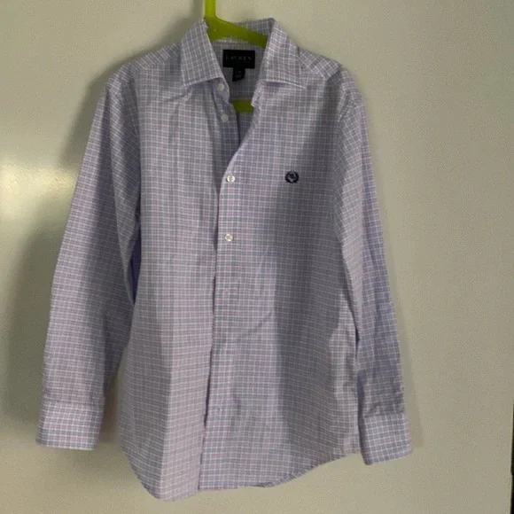 BNWOT Lauren Ralph Lauren Kids Button Down Shirt - Light Purple and White - Picture 8 of 8